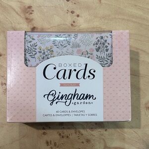 Gingham Garden Pink Floral Boxed Cards